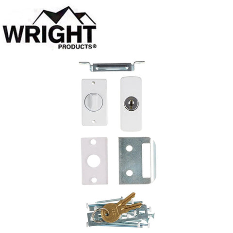 Wright - V114 - Wood / Metal Doors - Keyed Storm Door Deadlock - Optional Finish - UHS Hardware Wright - V114 - Wood / Metal Doors - Keyed Storm Door Deadlock - Optional Finish - UHS Hardware