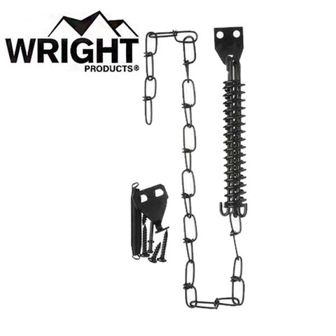 Wright - V11 - Zinc-Plated - Wind Protector Spring and Chain Door Stop - Optional Finish - UHS Hardware Wright - V11 - Zinc-Plated - Wind Protector Spring and Chain Door Stop - Optional Finish - UHS Hardware