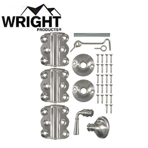 Wright - V321WH - Vinyl Screen Door Kit - 1/2"-1-3/4" Doors - Wood / Screen Doors - Optional Finish - UHS Hardware Wright - V321WH - Vinyl Screen Door Kit - 1/2"-1-3/4" Doors - Wood / Screen Doors - Optional Finish - UHS Hardware
