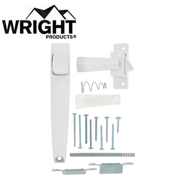 Wright - V333 - Push Button Latch For Screen and Storm Doors - Optional Finish - UHS Hardware Wright - V333 - Push Button Latch For Screen and Storm Doors - Optional Finish - UHS Hardware