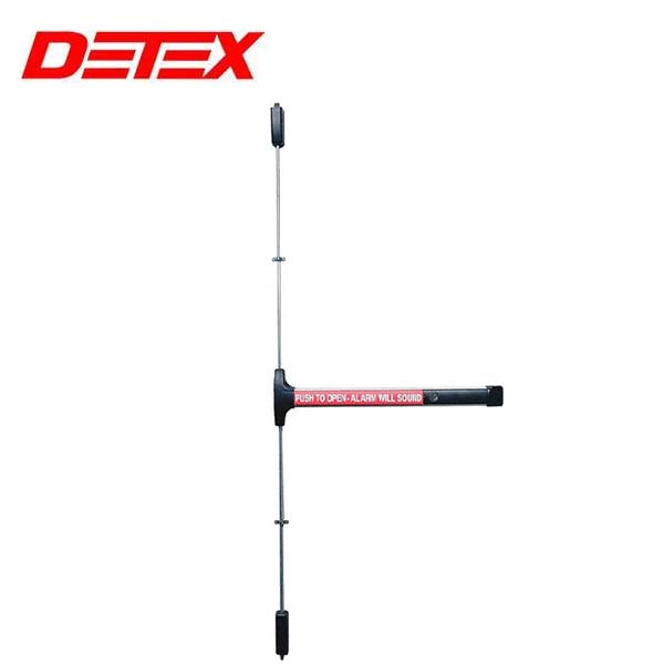 Detex V50 Surface Vertical Rod Exit Device - Narrow Stile - 36" - 628 - Satin Aluminum - Clear Anodized - UHS Hardware Detex V50 Surface Vertical Rod Exit Device - Narrow Stile - 36" - 628 - Satin Aluminum - Clear Anodized - UHS Hardware