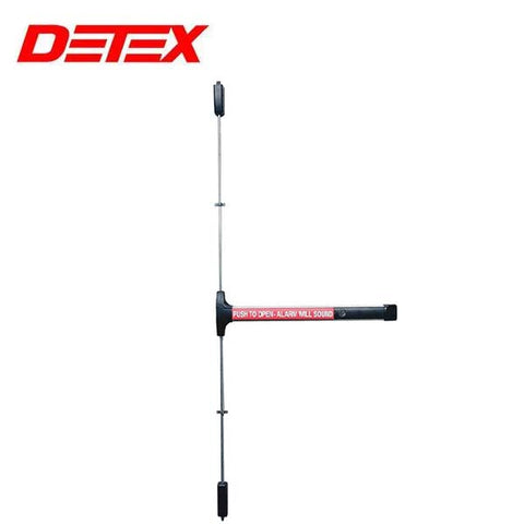 Detex V50 Surface Vertical Rod Exit Device - Narrow Stile - 36" - 628 - Satin Aluminum - Clear Anodized - UHS Hardware Detex V50 Surface Vertical Rod Exit Device - Narrow Stile - 36" - 628 - Satin Aluminum - Clear Anodized - UHS Hardware