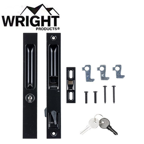 Wright - VK1133BL - Keyed Patio Door Flush Mount Latch - Black - UHS Hardware Wright - VK1133BL - Keyed Patio Door Flush Mount Latch - Black - UHS Hardware