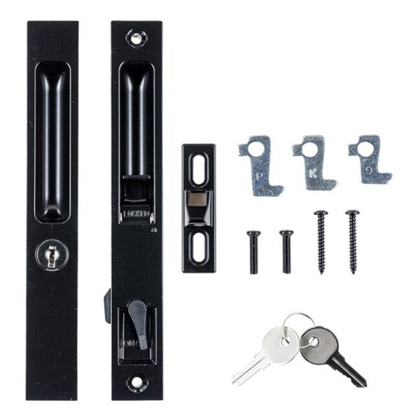 Wright - VK1133BL - Keyed Patio Door Flush Mount Latch - Black - UHS Hardware Wright - VK1133BL - Keyed Patio Door Flush Mount Latch - Black - UHS Hardware