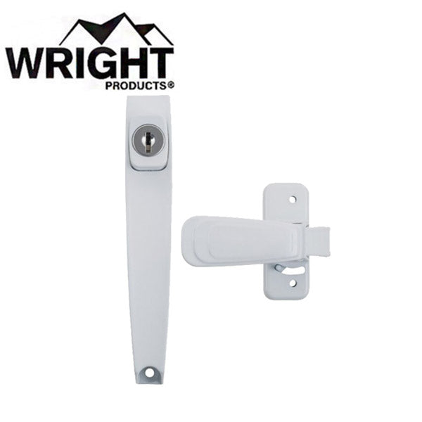 Wright - VK444-2 - Keyed - Heavy Duty - Tie Push Button Handle - Optional Finish - UHS Hardware Wright - VK444-2 - Keyed - Heavy Duty - Tie Push Button Handle - Optional Finish - UHS Hardware