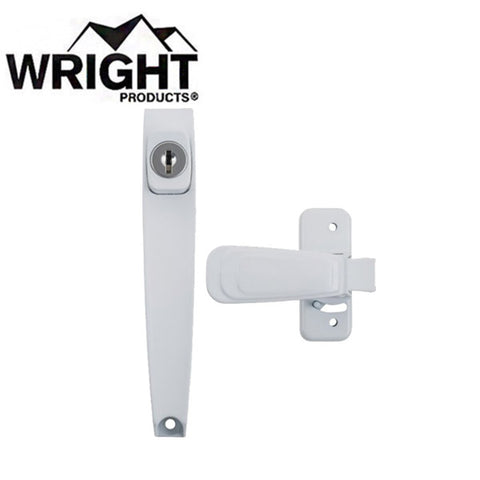 Wright - VK444-2 - Keyed - Heavy Duty - Tie Push Button Handle - Optional Finish - UHS Hardware Wright - VK444-2 - Keyed - Heavy Duty - Tie Push Button Handle - Optional Finish - UHS Hardware