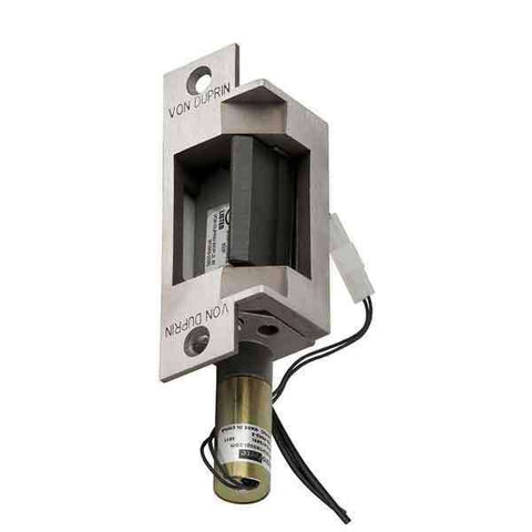Von Duprin - 6213 Electric Strike for Mortise or Cylindrical Devices - Fail Secure - Satin Stainless - 24VDC - UHS Hardware Von Duprin - 6213 Electric Strike for Mortise or Cylindrical Devices - Fail Secure - Satin Stainless - 24VDC - UHS Hardware