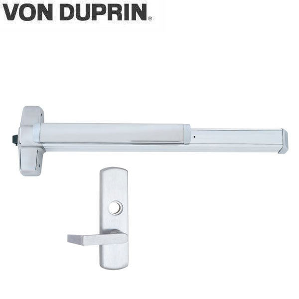 Von Duprin - 98L - Extra Protection Latch - Mortise Lock Exit Device - 06 Lever - Night Latch - 3' Long - RHR - Satin Chrome - Grade 1 - UHS Hardware Von Duprin - 98L - Extra Protection Latch - Mortise Lock Exit Device - 06 Lever - Night Latch - 3' Long - RHR - Satin Chrome - Grade 1 - UHS Hardware