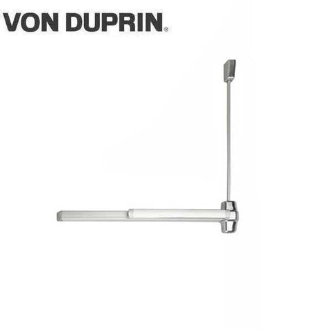 Von Duprin - 9927EO - Surface Mounted Vertical Rod Exit Device - Exit Only - No Trim - Satin Chrome Finish - Optional Rods - 3 Foot - UHS Hardware Von Duprin - 9927EO - Surface Mounted Vertical Rod Exit Device - Exit Only - No Trim - Satin Chrome Finish - Optional Rods - 3 Foot - UHS Hardware