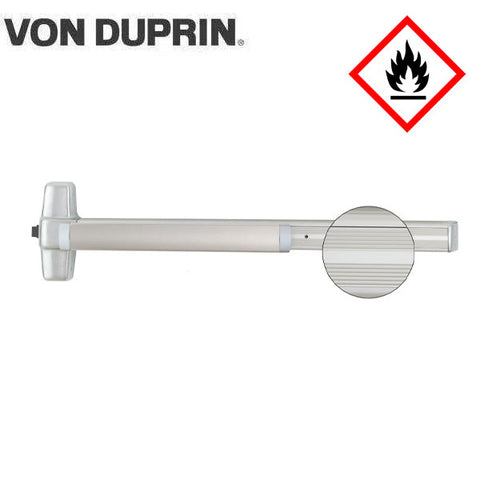 Von Duprin - 99EOF - Rim Exit Device - Exit Only - No Trim - Satin Chrome Finish - 3 Foot - Fire Rated - UHS Hardware Von Duprin - 99EOF - Rim Exit Device - Exit Only - No Trim - Satin Chrome Finish - 3 Foot - Fire Rated - UHS Hardware