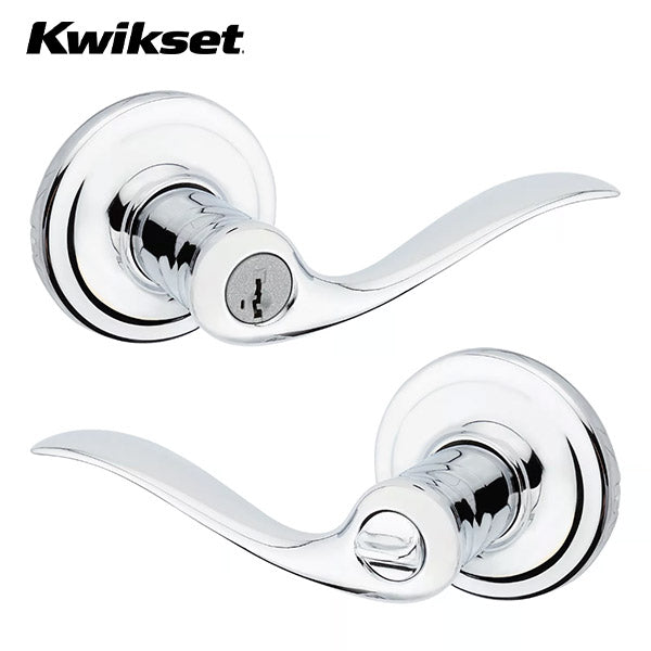 Kwikset - 740TNL - Tustin Lever - Round Rose - Entry - 26 - Polished Chrome - SmartKey Technology - Grade 2 - UHS Hardware Kwikset - 740TNL - Tustin Lever - Round Rose - Entry - 26 - Polished Chrome - SmartKey Technology - Grade 2 - UHS Hardware