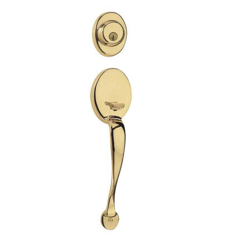 Weiser - Augusta x Troy Handleset - Singl Cyl - US3 - Polished Brass - Grade 2 - UHS Hardware Weiser - Augusta x Troy Handleset - Singl Cyl - US3 - Polished Brass - Grade 2 - UHS Hardware