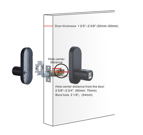 Ai.one Smart Lock – Biometric Fingerprint Lock – w/ Remote – Latch + Bolt – Black (WE.LOCK) - UHS Hardware Ai.one Smart Lock – Biometric Fingerprint Lock – w/ Remote – Latch + Bolt – Black (WE.LOCK) - UHS Hardware