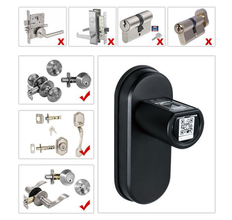 Ai.one Smart Lock – Biometric Fingerprint Lock – w/ Remote – Latch + Bolt – Black (WE.LOCK) - UHS Hardware Ai.one Smart Lock – Biometric Fingerprint Lock – w/ Remote – Latch + Bolt – Black (WE.LOCK) - UHS Hardware