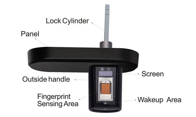 Ai.one Smart Lock – Biometric Fingerprint Lock – w/ Remote – Latch + Bolt – Black (WE.LOCK) - UHS Hardware Ai.one Smart Lock – Biometric Fingerprint Lock – w/ Remote – Latch + Bolt – Black (WE.LOCK) - UHS Hardware