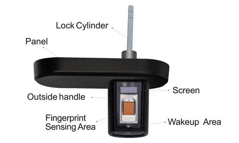 Ai.one Smart Lock – Biometric Fingerprint Lock – w/ Remote – Latch + Bolt – Black (WE.LOCK) - UHS Hardware Ai.one Smart Lock – Biometric Fingerprint Lock – w/ Remote – Latch + Bolt – Black (WE.LOCK) - UHS Hardware