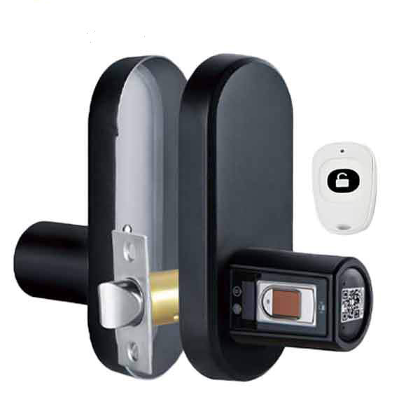 Ai.one Smart Lock – Biometric Fingerprint Lock – w/ Remote – Latch + Bolt – Black (WE.LOCK) - UHS Hardware Ai.one Smart Lock – Biometric Fingerprint Lock – w/ Remote – Latch + Bolt – Black (WE.LOCK) - UHS Hardware