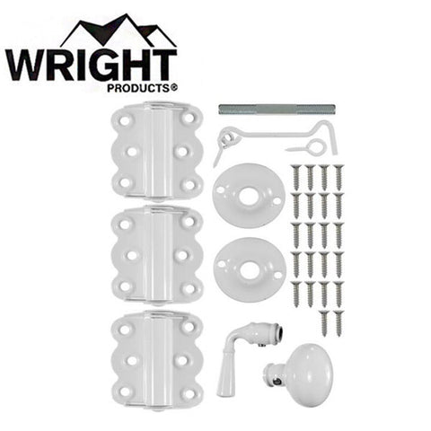 Wright - V321WH - Vinyl Screen Door Kit - 1/2"-1-3/4" Doors - Wood / Screen Doors - White - UHS Hardware Wright - V321WH - Vinyl Screen Door Kit - 1/2"-1-3/4" Doors - Wood / Screen Doors - White - UHS Hardware
