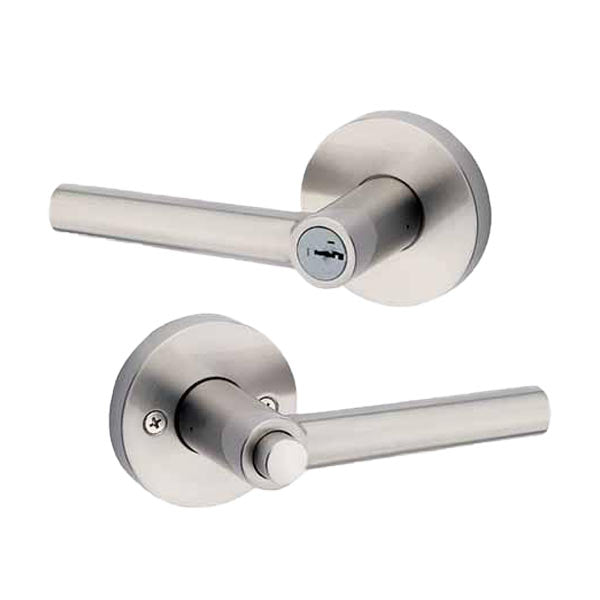 Weiser - SENL535 - Milan Lever - Round Rose - 15 - Satin Nickel - Entrance - SmartKey Technology - Grade 2 - UHS Hardware Weiser - SENL535 - Milan Lever - Round Rose - 15 - Satin Nickel - Entrance - SmartKey Technology - Grade 2 - UHS Hardware