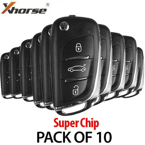 VVDI Super Remote / 3-Button Universal Remote Flip Key w/ Super Chip (Xhorse ) (BUNDLE OF 10) - UHS Hardware VVDI Super Remote / 3-Button Universal Remote Flip Key w/ Super Chip (Xhorse ) (BUNDLE OF 10) - UHS Hardware
