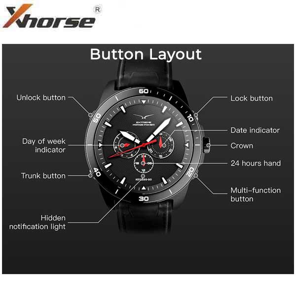 Xhorse - SW-007 - Midnight Black - Universal Smart Key 3-Button Remote Watch - UHS Hardware Xhorse - SW-007 - Midnight Black - Universal Smart Key 3-Button Remote Watch - UHS Hardware