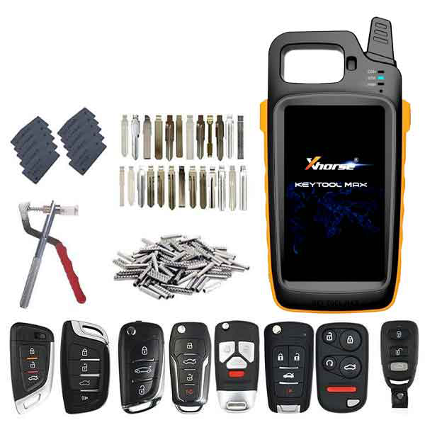 NEW! - VVDI Key Tool MAX  & Universal Remote Key Starter Pack w/ Blades / Super Chips / Pins & Disassembling Tool  (Xhorse) - UHS Hardware
