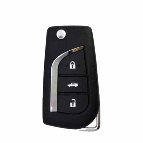 Toyota Style / 3-Button Universal Remote Key for VVDI Key Tool (Wireless) - UHS Hardware Toyota Style / 3-Button Universal Remote Key for VVDI Key Tool (Wireless) - UHS Hardware
