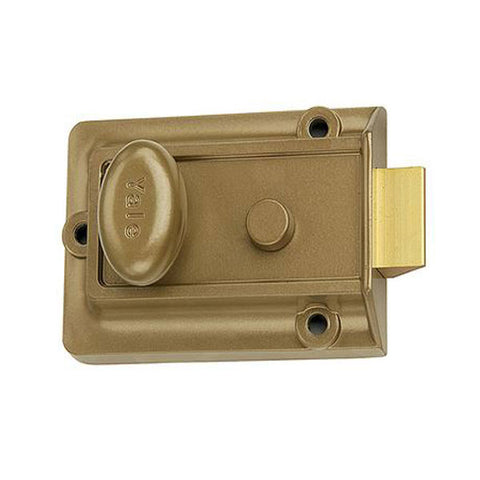 YALE - 80 - Auxiliary Security LatchLock - Rim Lock - 5 Pin - Brass - UHS Hardware YALE - 80 - Auxiliary Security LatchLock - Rim Lock - 5 Pin - Brass - UHS Hardware