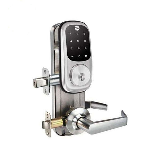 Yale - YRC226 - Assure Interconnected Deadbolt - Z-Wave - Keyed Touchscreen - Keyed Different - Augusta Lever - Satin Nickel - Fire Rated - Grade 2 - UHS Hardware Yale - YRC226 - Assure Interconnected Deadbolt - Z-Wave - Keyed Touchscreen - Keyed Different - Augusta Lever - Satin Nickel - Fire Rated - Grade 2 - UHS Hardware
