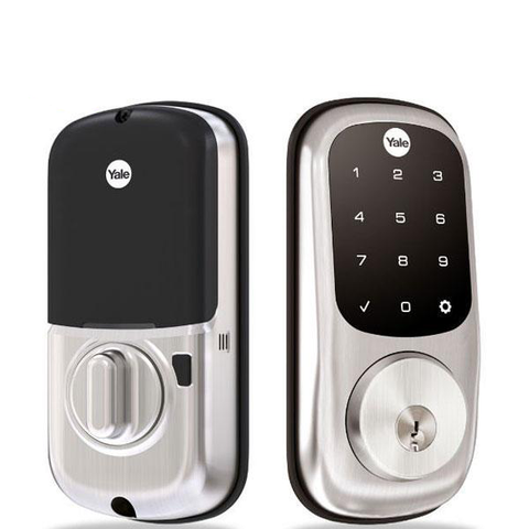 Yale Assure YRD226 Electronic Keypad Deadbolt Lock - w/ Touchscreen - Schlage C - Satin Nickel - w/ Key Override - UHS Hardware Yale Assure YRD226 Electronic Keypad Deadbolt Lock - w/ Touchscreen - Schlage C - Satin Nickel - w/ Key Override - UHS Hardware