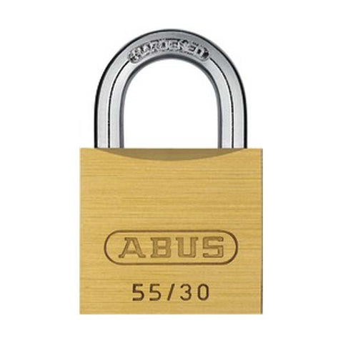 Abus - 55076 Padlock Brass 55/30 Optional Keying Locks & Cylinders Abus - 55076 Padlock Brass 55/30 Optional Keying Locks & Cylinders