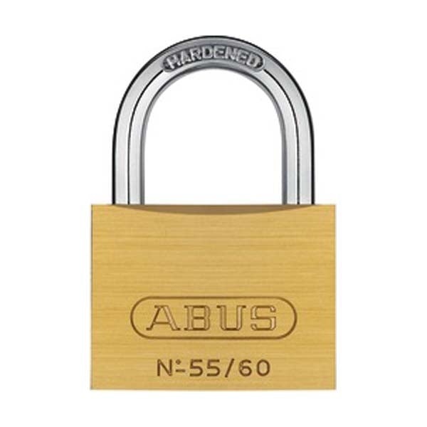 Abus - 55606 Padlock Brass 55/60 Optional Keying Locks & Cylinders