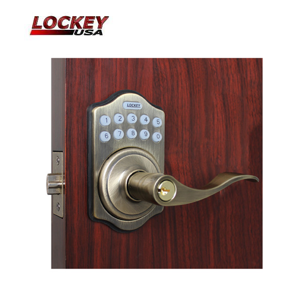 Lockey - E985 - Electronic Keypad E-Digital Lever Lock w/ Remote Control - UHS Hardware Lockey - E985 - Electronic Keypad E-Digital Lever Lock w/ Remote Control - UHS Hardware