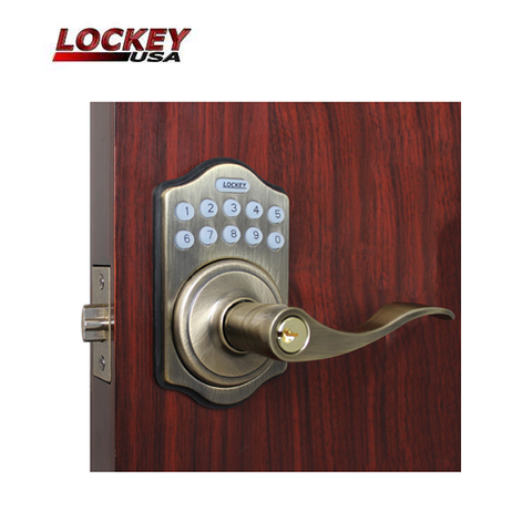Lockey - E985 - Electronic Keypad E-Digital Lever Lock w/ Remote Control - UHS Hardware Lockey - E985 - Electronic Keypad E-Digital Lever Lock w/ Remote Control - UHS Hardware