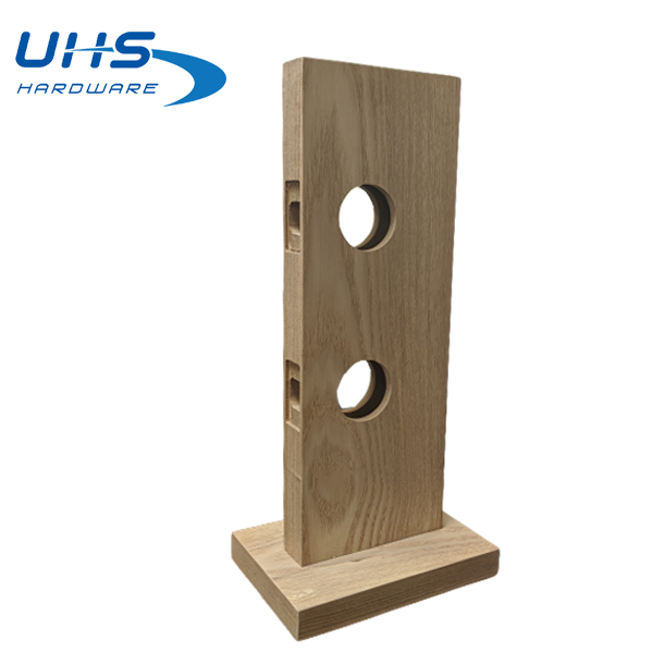 Lock Display with 2 Holes - Natural Wood - Regular Size - UHS Hardware Lock Display with 2 Holes - Natural Wood - Regular Size - UHS Hardware