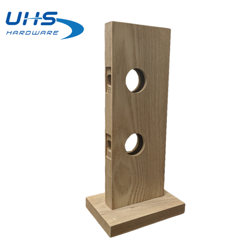 Lock Display with 2 Holes - Natural Wood - Regular Size - UHS Hardware Lock Display with 2 Holes - Natural Wood - Regular Size - UHS Hardware