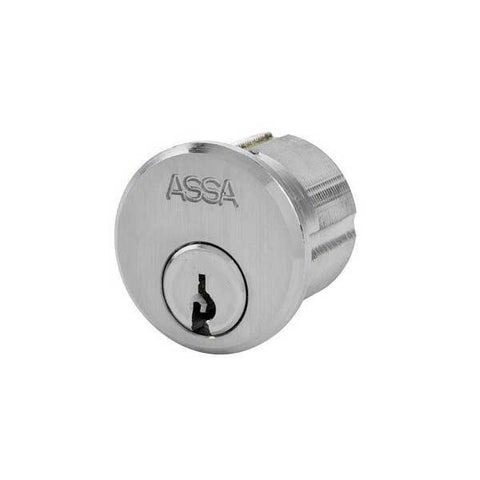 ASSA - MAX+ / Maximum + Security Restricted Mortise Cylinder - 1-1/8" - 626 - Satin Chrome - UHS Hardware ASSA - MAX+ / Maximum + Security Restricted Mortise Cylinder - 1-1/8" - 626 - Satin Chrome - UHS Hardware