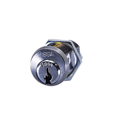 ASSA - MAX+ / Maximum + Security Restricted - Non-Key Retaining Cam Lock - 360° - 625 - Bright Chrome - UHS Hardware ASSA - MAX+ / Maximum + Security Restricted - Non-Key Retaining Cam Lock - 360° - 625 - Bright Chrome - UHS Hardware