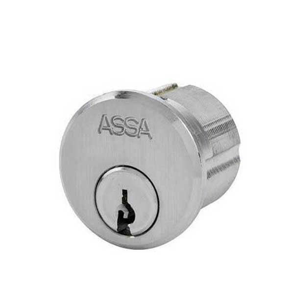ASSA - MAX+ / Maximum + Security Mortise Cylinder - Adams Rite Cam - 1-1/2" - 626 - Satin Chrome - UHS Hardware ASSA - MAX+ / Maximum + Security Mortise Cylinder - Adams Rite Cam - 1-1/2" - 626 - Satin Chrome - UHS Hardware