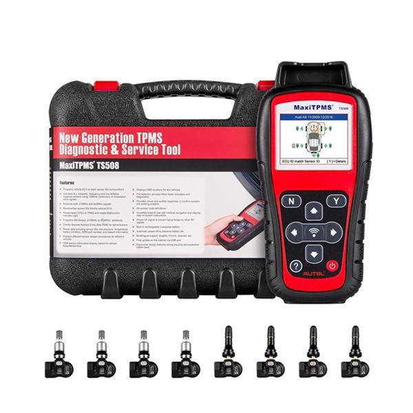 Autel - MaxiTPMS TS508K - TPMS Diagnostic & Service Tool Kit - Includes 8 MX Sensors (US & Puerto Rico Version) - UHS Hardware Autel - MaxiTPMS TS508K - TPMS Diagnostic & Service Tool Kit - Includes 8 MX Sensors (US & Puerto Rico Version) - UHS Hardware