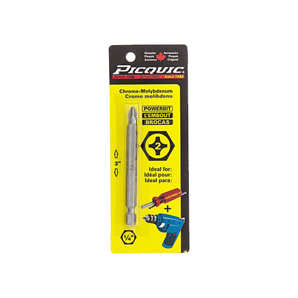 PICQUIC - 3" Length Powerbits - Optional Bit Sizes - Phillips - UHS Hardware PICQUIC - 3" Length Powerbits - Optional Bit Sizes - Phillips - UHS Hardware
