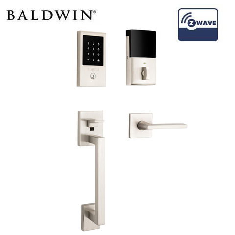 Baldwin Estate - 85390 - Minneapolis Sectional Z-Wave Handleset - Touch Screen - 056 - Lifetime Satin Nickel - Optional Handed - Grade 2 - UHS Hardware Baldwin Estate - 85390 - Minneapolis Sectional Z-Wave Handleset - Touch Screen - 056 - Lifetime Satin Nickel - Optional Handed - Grade 2 - UHS Hardware