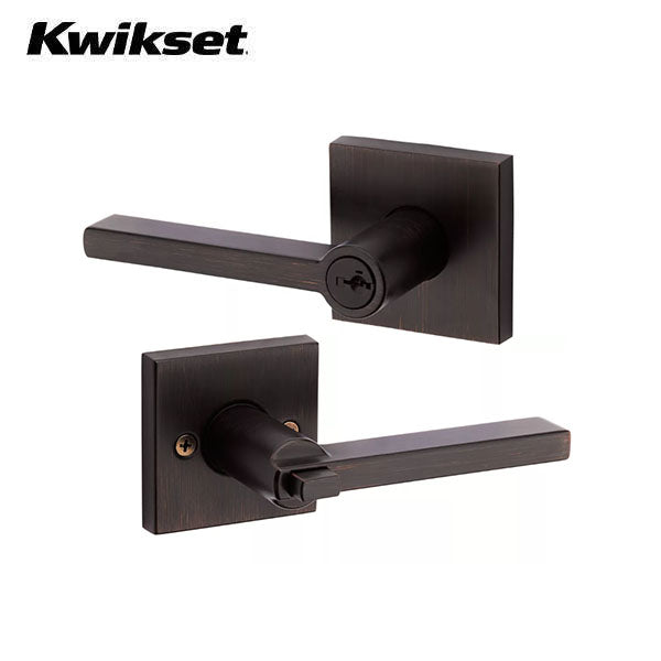 Kwikset - 156 - Halifax Lever - Square Rose - 11P - Venetian Bronze - Entrance - SmartKey Technology - Grade 2 - UHS Hardware Kwikset - 156 - Halifax Lever - Square Rose - 11P - Venetian Bronze - Entrance - SmartKey Technology - Grade 2 - UHS Hardware