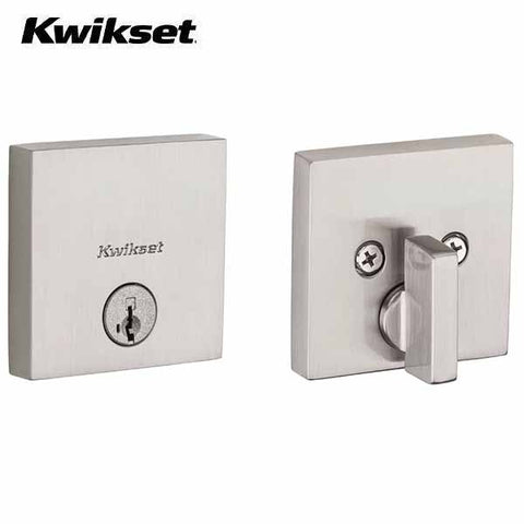 Kwikset - 258 - Downtown Deadbolt - Single Cylinder - Square Rose - Optional Finish - SC1 Schlage - SmartKey Technology - Grade 1 - UHS Hardware Kwikset - 258 - Downtown Deadbolt - Single Cylinder - Square Rose - Optional Finish - SC1 Schlage - SmartKey Technology - Grade 1 - UHS Hardware