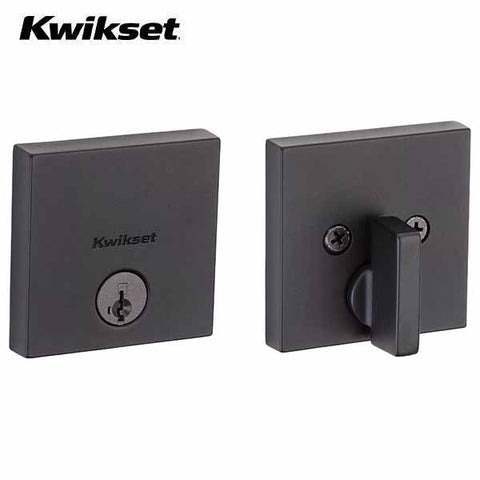 Kwikset - 258 - Downtown Deadbolt - Square Rose - 514 - Matte Black - Entrance - SC1 Schlage - SmartKey Technology - Grade 1 - UHS Hardware Kwikset - 258 - Downtown Deadbolt - Square Rose - 514 - Matte Black - Entrance - SC1 Schlage - SmartKey Technology - Grade 1 - UHS Hardware