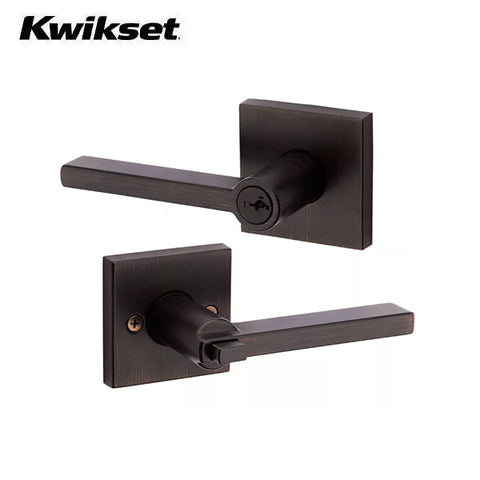 Kwikset - 156 - Halifax Lever - Square Rose - 11P - Venetian Bronze - Entrance - SmartKey Technology - Grade 2 - UHS Hardware Kwikset - 156 - Halifax Lever - Square Rose - 11P - Venetian Bronze - Entrance - SmartKey Technology - Grade 2 - UHS Hardware