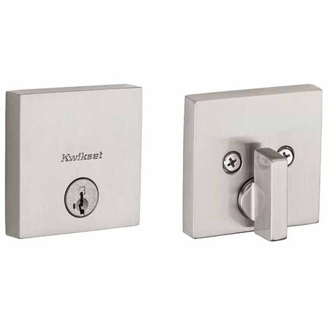 Kwikset - 258 - Downtown Deadbolt - Single Cylinder - Square Rose - Optional Finish - SC1 Schlage - SmartKey Technology - Grade 1 - UHS Hardware Kwikset - 258 - Downtown Deadbolt - Single Cylinder - Square Rose - Optional Finish - SC1 Schlage - SmartKey Technology - Grade 1 - UHS Hardware