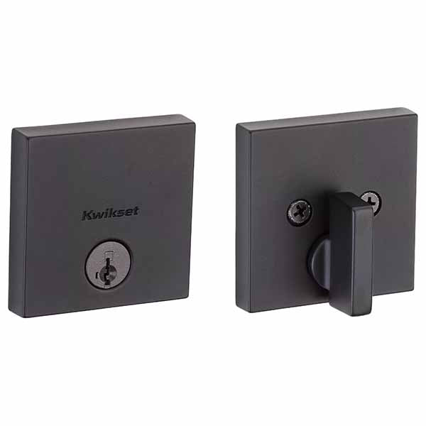 Kwikset - 258 - Downtown Deadbolt - Square Rose - 514 - Matte Black - Entrance - SC1 Schlage - SmartKey Technology - Grade 1 - UHS Hardware Kwikset - 258 - Downtown Deadbolt - Square Rose - 514 - Matte Black - Entrance - SC1 Schlage - SmartKey Technology - Grade 1 - UHS Hardware