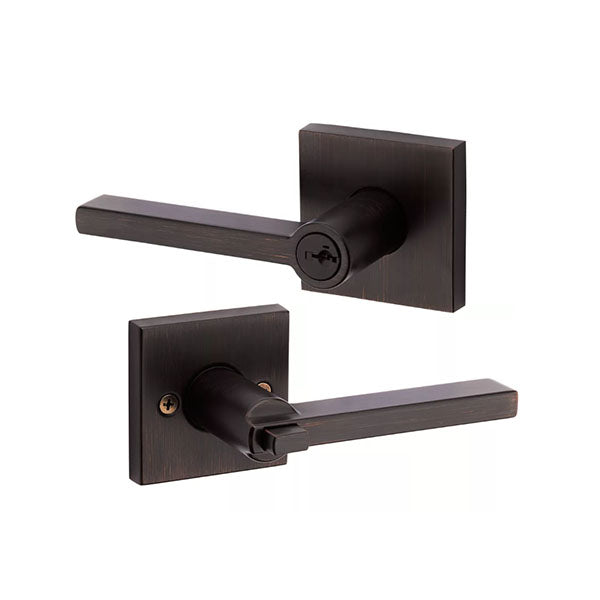Kwikset - 156 - Halifax Lever - Square Rose - 11P - Venetian Bronze - Entrance - SmartKey Technology - Grade 2 - UHS Hardware Kwikset - 156 - Halifax Lever - Square Rose - 11P - Venetian Bronze - Entrance - SmartKey Technology - Grade 2 - UHS Hardware
