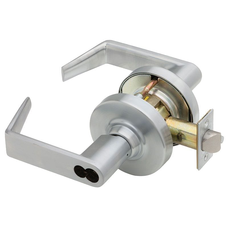 Schlage - ND80JD - Commercial Lever Set - Storeroom -Schlage FSIC Prep Less Core - Satin Chrome - Rhodes Lever - Fire Rated - Grade 1
